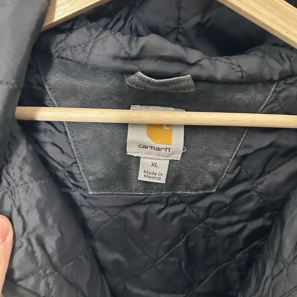 Y2K Carhartt Quilted Hooded Vest “Black” 100121-001 - Picture 8 of 11